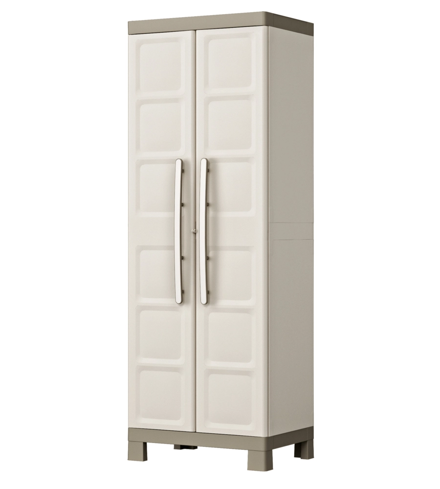 Armadio keter "excellence" 2 ante in resina beige, 65x45x182 cm